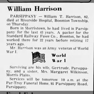 William Theodore Harrison Sr. obituary