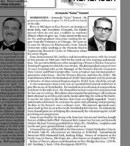 Obituary for Armando Ferrari